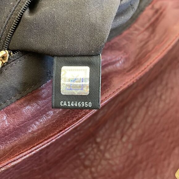 Fendi Mia Flap Bag Burgundy GHW - Picture 10 of 10